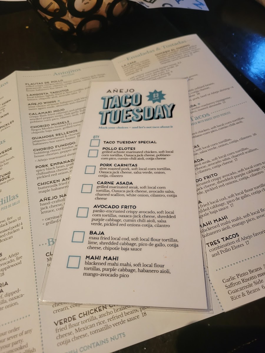 Añejo Mexican Bistro Menu - Image 5